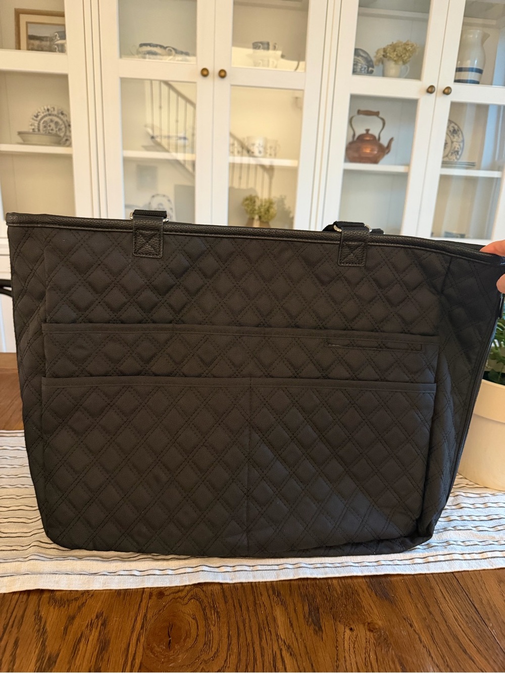 Thirty One * Double Take Tote Black Quilted Diamond Reversible
"Moosin Around"